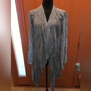 Light Blue Cascading Front Duster